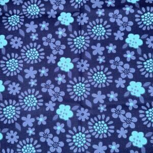 Dark Blue Flower Medallions Cotton Fabric by Quilter's Showcase - 3/4 Yard
